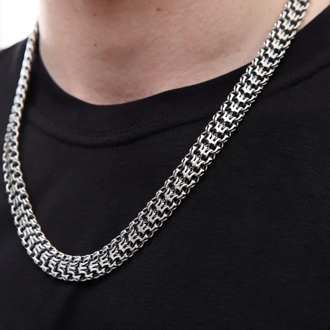 Срібний ланцюжок Тризуб з коробкою  зображення 3