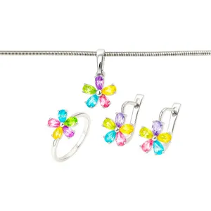 Срібний набір Квітка 