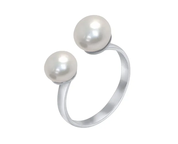 Silver ring with pearls Amalia