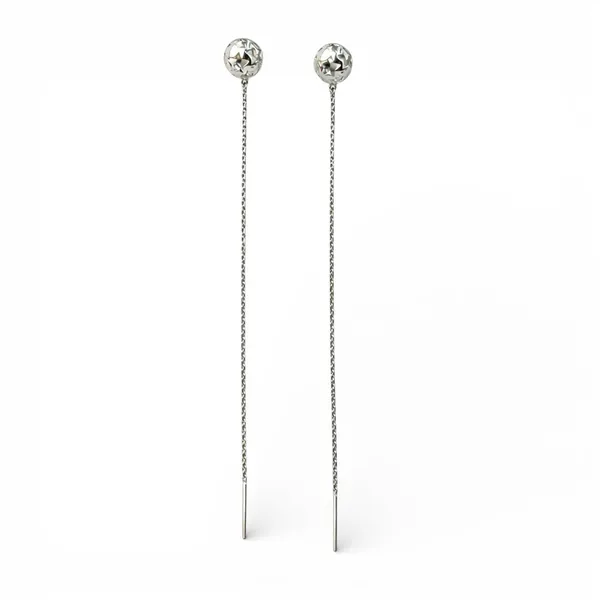 Срібні сережки протяжки Ляленька 