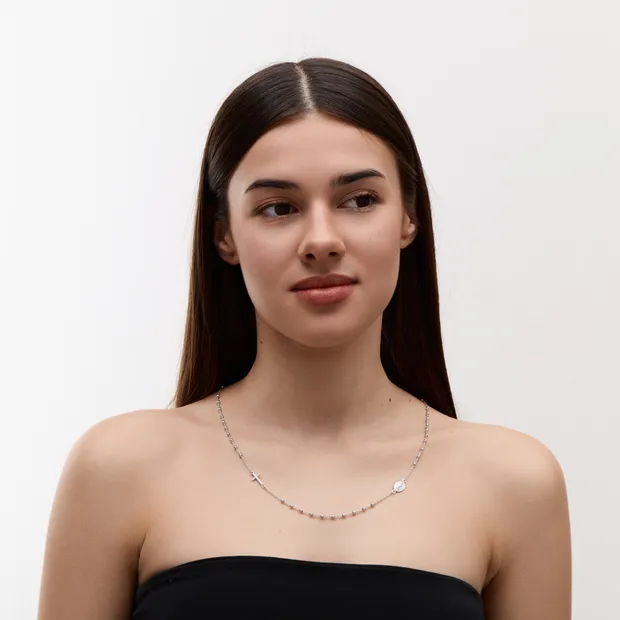 Срібне кольє Вервиця