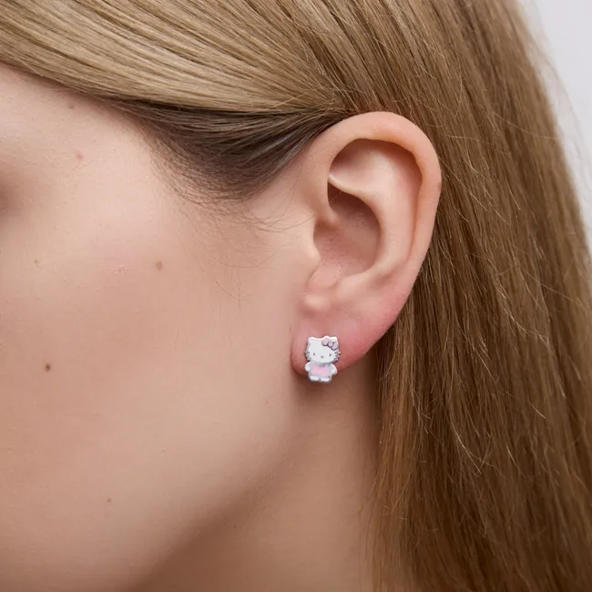 Silver earrings Kitty  зображення 3