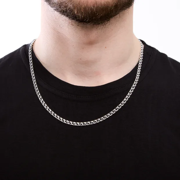 Срібний ланцюжок Плоский Бісмарк 