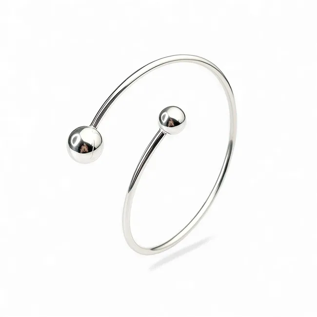 Срібний браслет Дві Кульки 
