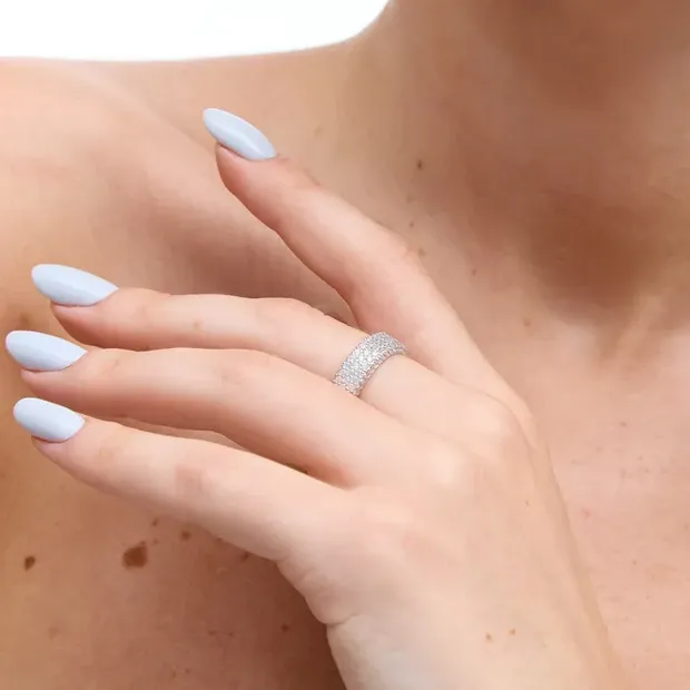 Срібна каблучка Кришталь та футляр Кришталь