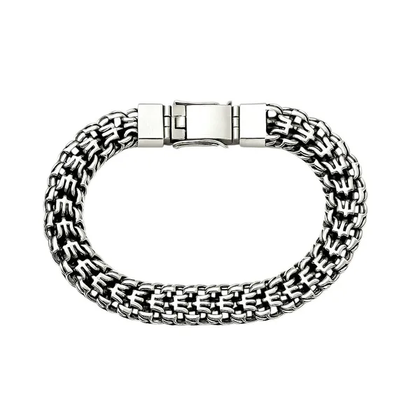 Срібний браслет Тризуб з коробкою