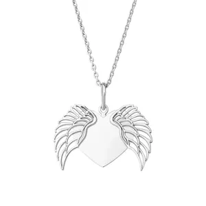 Срібне кольє Крила для гравіювання 
