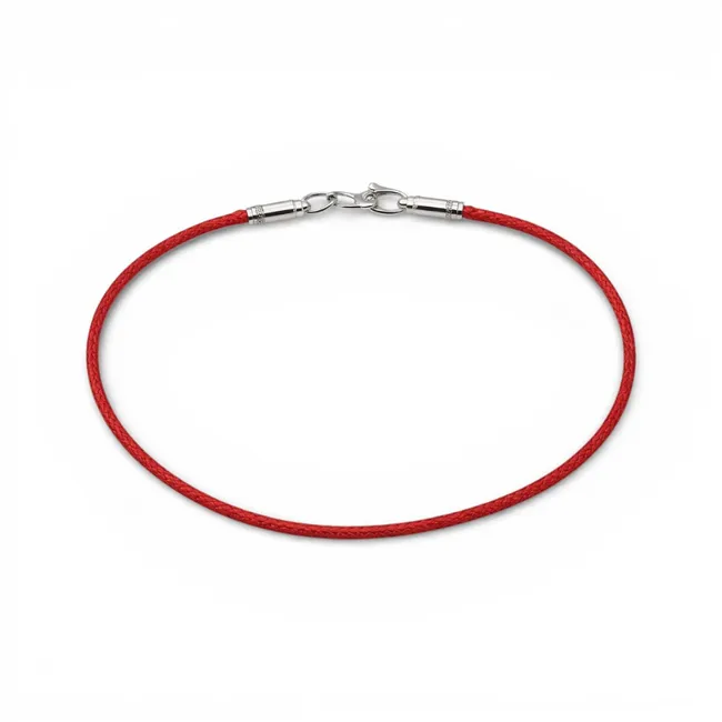 Вощённый браслет с серебряной застежкой  