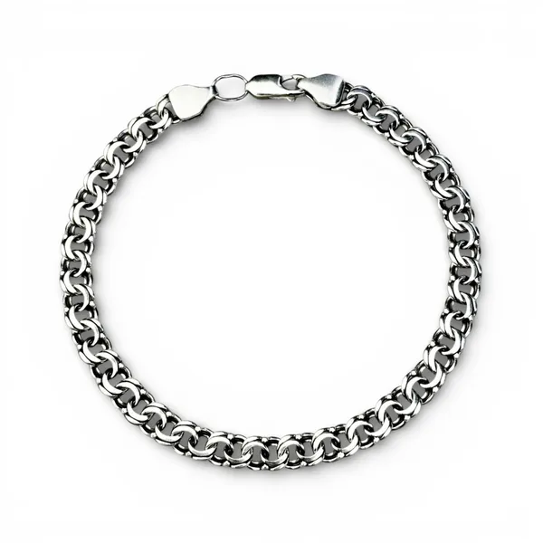 Срібний браслет Плоский Бісмарк 