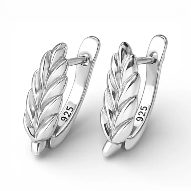 Срібні Сережки Колосок