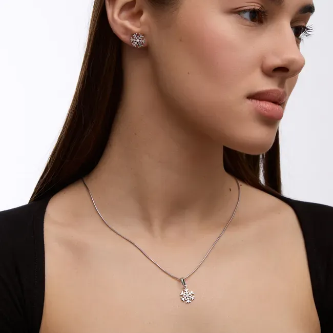 Silver Pendant Snowflake  зображення 2