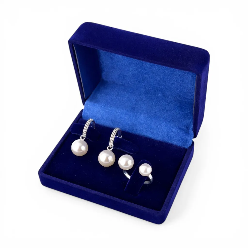 Подарунок для коханої срібний набір Амалія