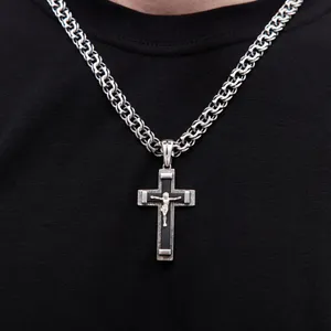 Срібний хрестик з каучуком Великий   зображення 5