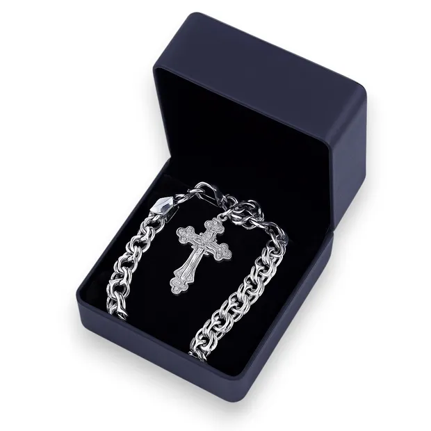 Срібний набір Сильний та футляр Класика