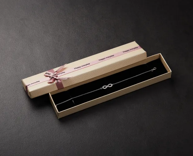 Коробка під браслет "Happy everyday"  світло-бежева 