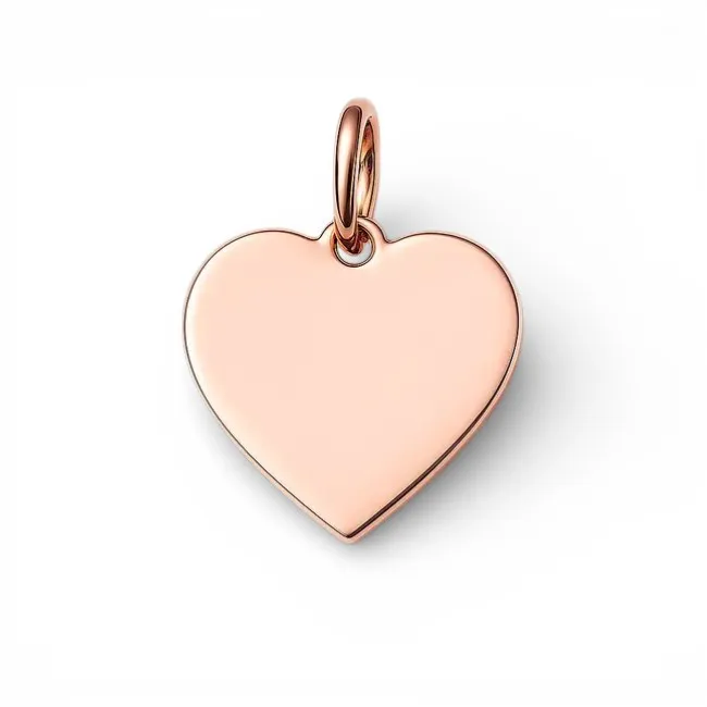Серебряная подвеска Сердце с позолотой  зображення 5