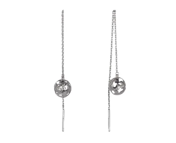 Silver earrings broaches Doll