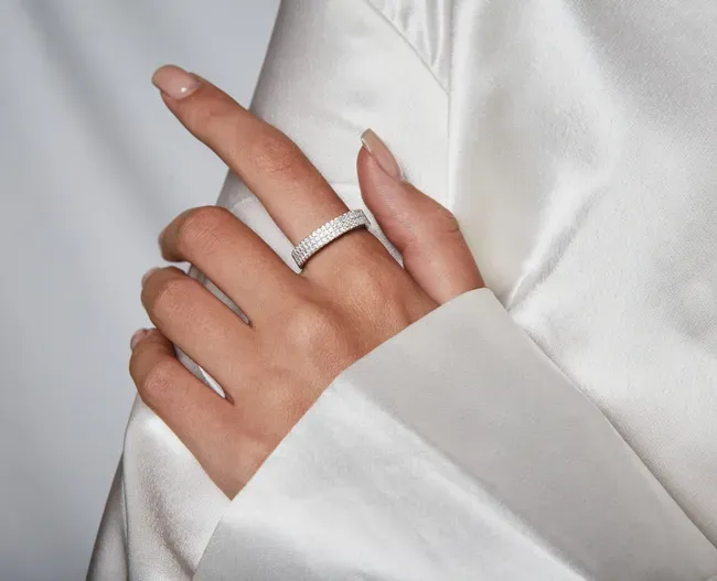 Срібна каблучка Мадонна та Подaрункове пакування з бантиком  зображення 2