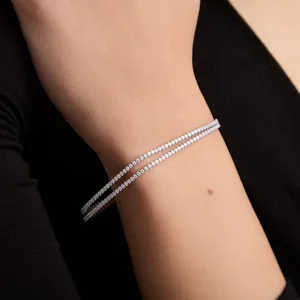 Срібний Браслет Доріжка З Фіанітами   зображення 3