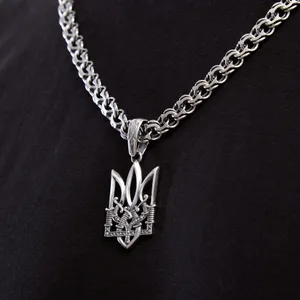 Срібний чоловічий набір Тризуб  зображення 3