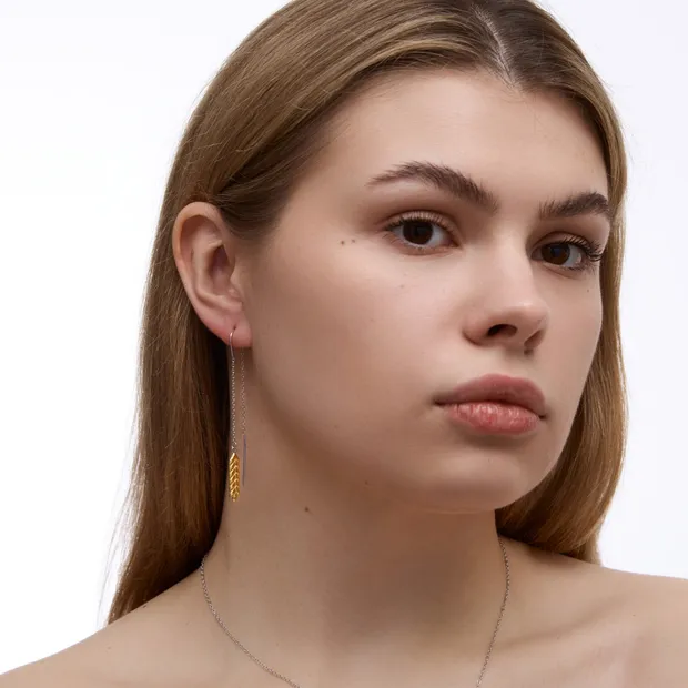 Срібні Сережки Колоски