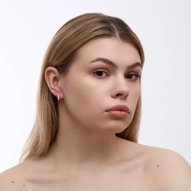 Срібні Сережки Колосок