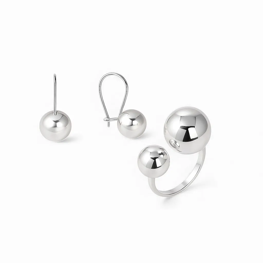 Срібний набір Кульки