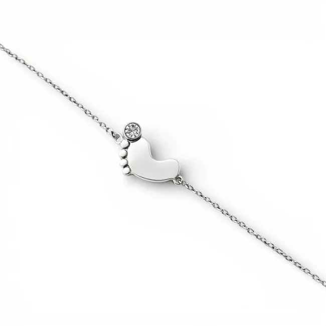 Срібний браслет для мам Ніжка 