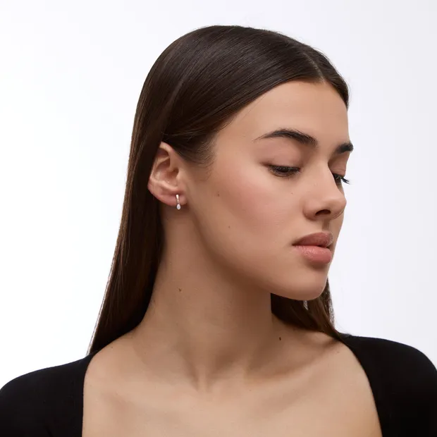 Серебряные серьги английская застежка Елиза 