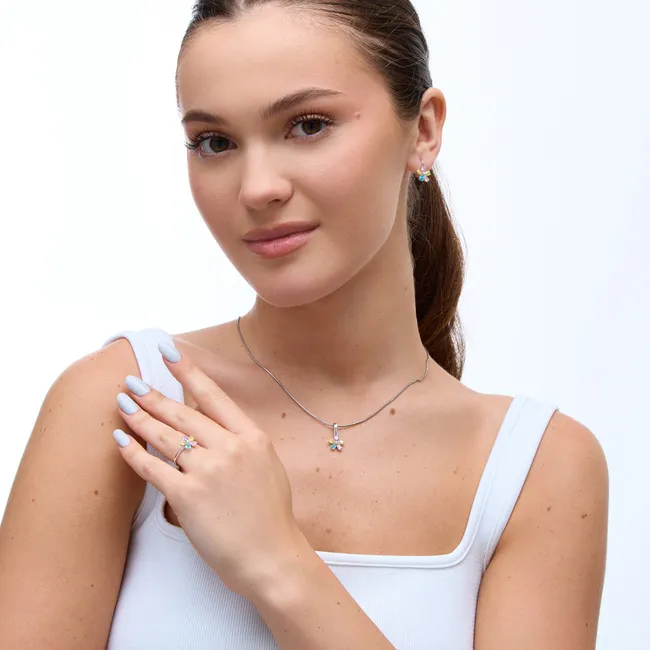 Срібний набір Квітка  зображення 2