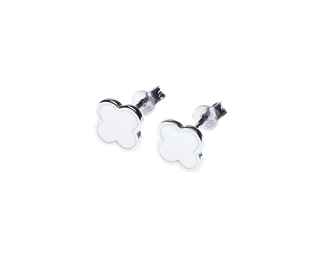 Silver Earrings Pusets Clovers