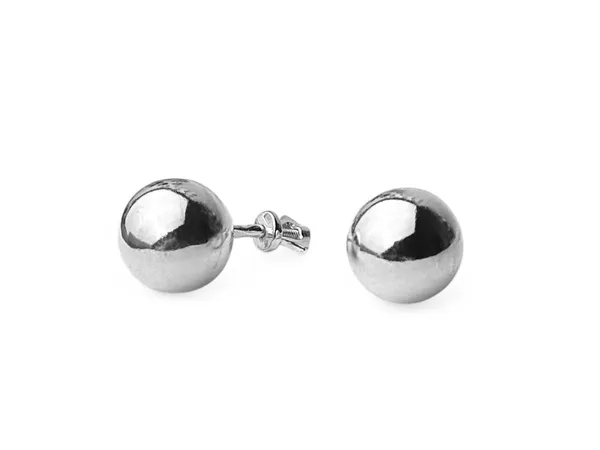 Silver Earrings Balls