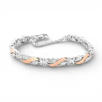 Срібний браслет з золотою напайкою Панна