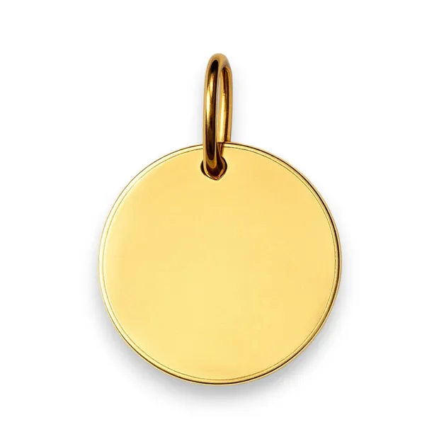 Срібна підвіска для гравіювання Монета з позолотою