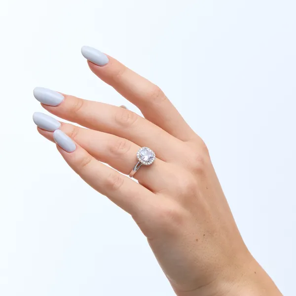 Срібна каблучка Смарагд