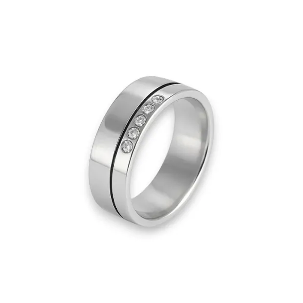 Срібна Каблучка Обручка З Фіанітами 