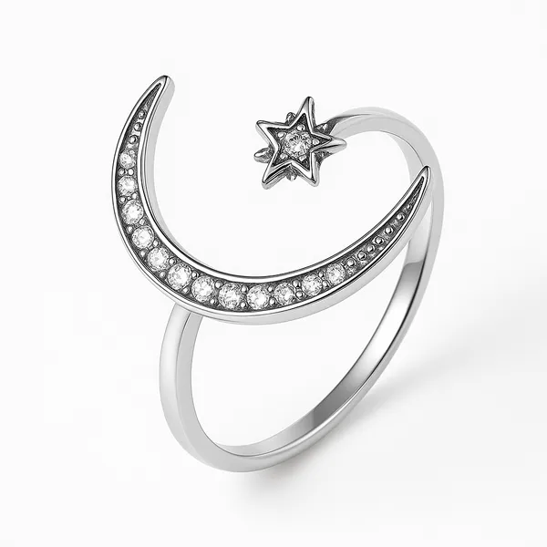 Серебряное кольцо Звездное Сияние 