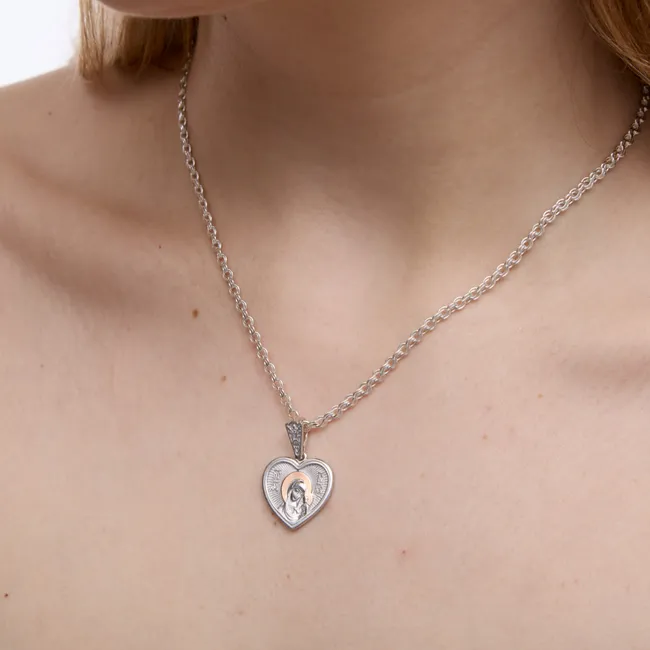 Срібний набір Божа Мати  зображення 2