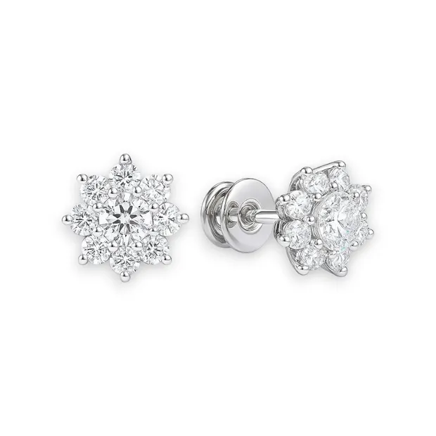 Срібні сережки пусети Квіточки 