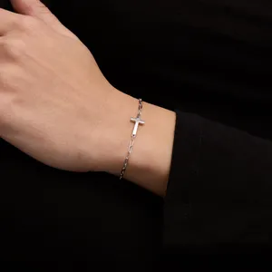 Срібний браслет з хрестиком Стайл  зображення 2