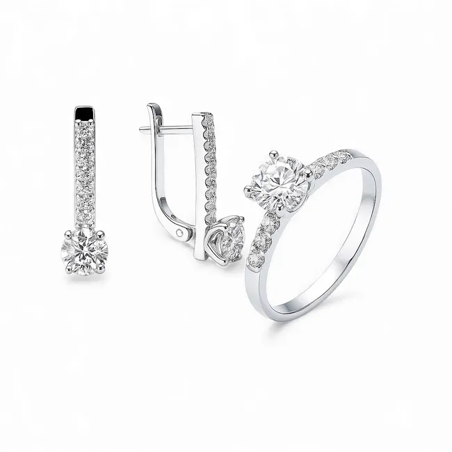 Срібний набір Ніжність 