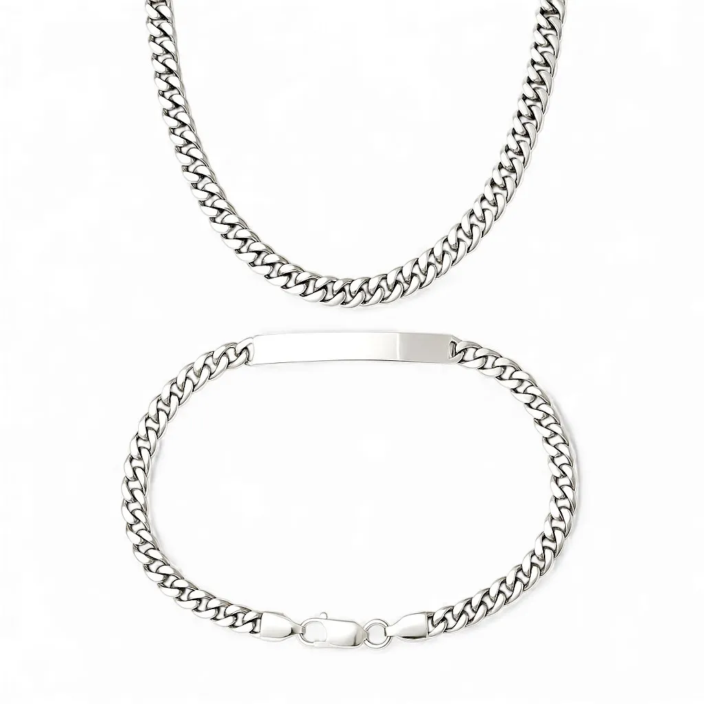 Срібний чоловічий набір Панцирний