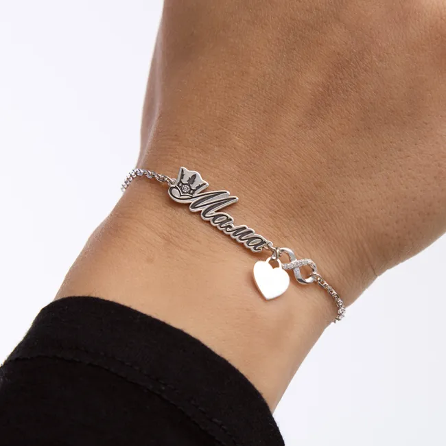 Срібний браслет Мама  зображення 3