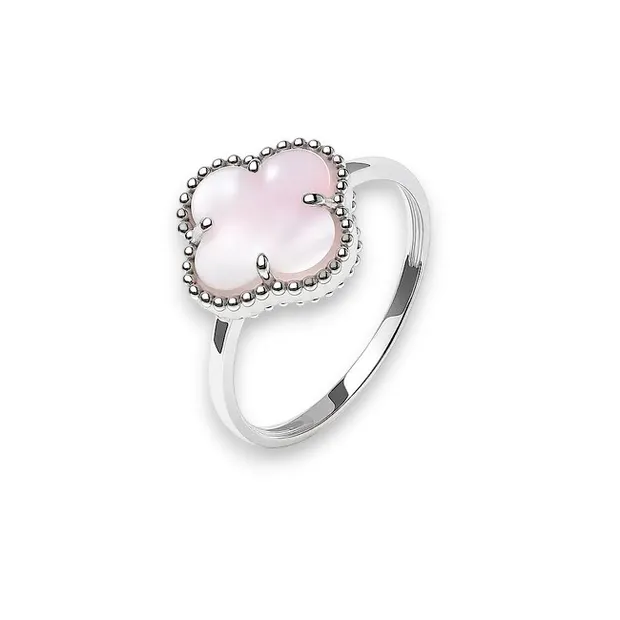 Срібна каблучка Конюшина зі вставкою Перламутр 