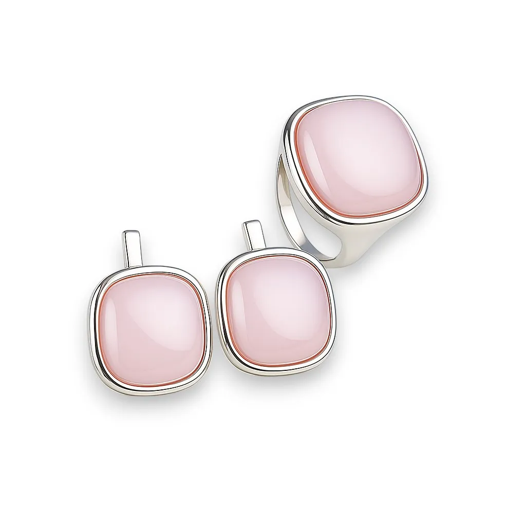 Срібний набір Кенді Рожевий