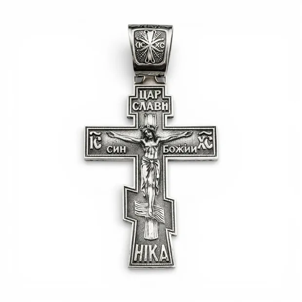Серебряный крестик Отец
