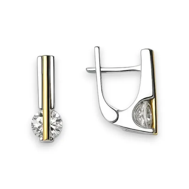 Срібні сережки англійська застібка Анжеліка 