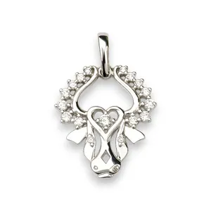 Срібна підвіска Телець 