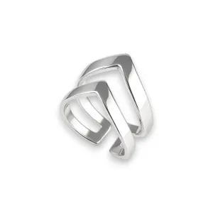 Срібна каблучка фалангова Хвилька  