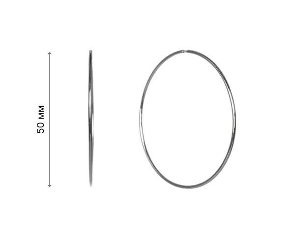 Срібні сережки конго кільця 